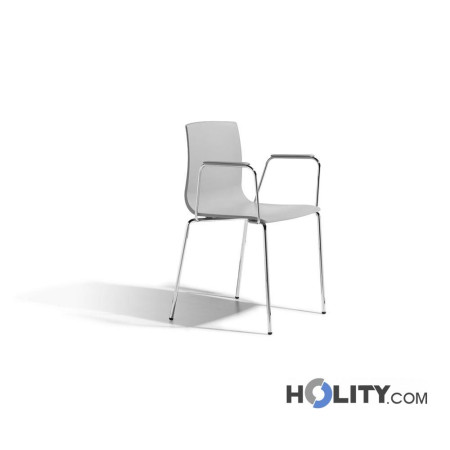 SCAB Design Stuhl ALICE mit Armlehnen h74281 hellgrau