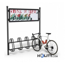 Fahrradständer mit Werbetafel h14060