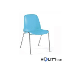 Stapelstuhl mit transparenter Sitzschale h15944