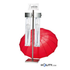 Aufsteller mit Schutzhüllen für nasse Regenschirme h358_05