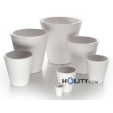 Vase aus Polyethylen h6432 weiß
