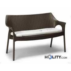Sofa aus Polypropylen mit Kissen h7428 bronze