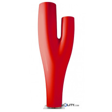 Vase aus Stahl und Polyethylen h6409 altrosa