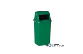 Abfallbehälter aus Kunststoff als Stadtmobiliar h8634