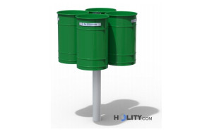 Abfallbehältersystem mit RAL-Farbbeschichtung h140127