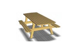 Picknick Tisch inkl. Bänke mit Holzlatten h109218