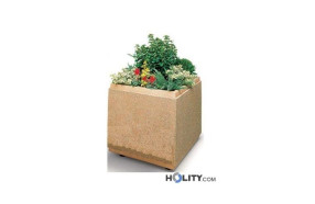 Quadratischer-Pflanzenkübel-aus-Beton-h33802