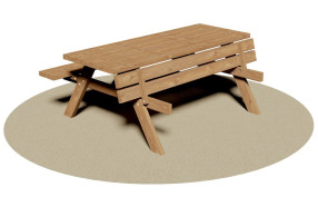 Set Picknick Tisch mit klappbaren Bänken h35020