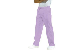 pantalone con elastico in cotone e poliestere lilla