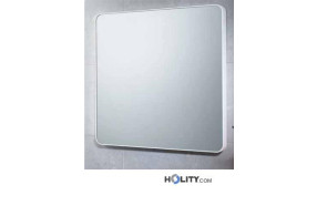 specchio quadrato con cornice in resine termoplastiche h10785 con luci