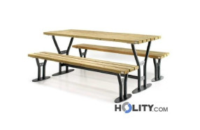 Picknick Tisch mit Bänken h109213