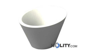 Vaso di design in polietilene con opzione luce h12702