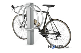 Vertikaler Fahrradständer aus verzinktem Stahl h140256