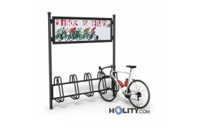 Fahrradständer mit Werbetafel h14060