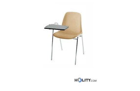 Stapelbarer und feuerfester Konferenzstuhl mit Schreibplatte h15971