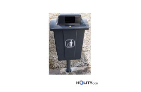 Abfallbehälter aus Kunststoff als Stadtmobiliar h32639