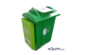 Hundetoilette - Abfallbehälter mit Beutelspender h326_45
