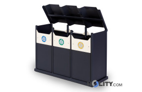 Abfallbehältersystem zur Mülltrennung h35003