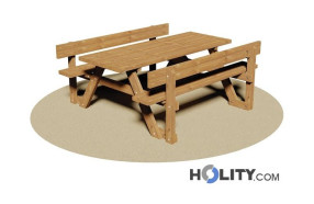 Set Picknick mit Tisch und zwei Bänken h350_121