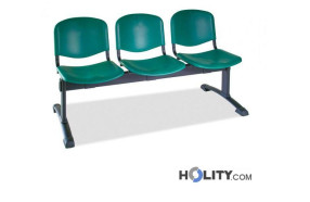 Sitzbank mit 3 Plätzen für Wartesaal h511_07