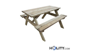 Set Picknick Tisch mit Bänken für Parkanlagen h521_07