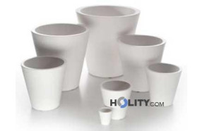 Vase aus Polyethylen h6432 weiß