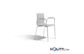 SCAB Design Stuhl ALICE mit Armlehnen h74281 hellgrau