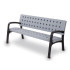 Sitzbank aus Polyethylen 170 cm lang h35013 - grau