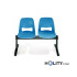 Sitzbank aus Polypropylen - 2 Plätze h15905 - hellblau/azur