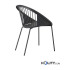 Design Plastik Stuhl Giulia Scab h74339 - Stuhlbeine + Schale anthrazit lackiert