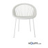 Design Plastik Stuhl Giulia Scab h74339 - Stuhlbeine + Schale leinenweiss lackiert