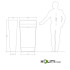 Design-Abfallbehälter-Outdoor-h140_467-Abmessungen 