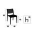 Design Outdoor Stuhl von X-Line h20920 Abmessungen
