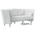 Designer Sofa aus Stahl und Polyethylen mit Kissen h6404
