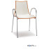 SCAB Designer Stuhl ZEBRA mit Armlehnen h74113 weiß + orange