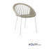 Design Plastik Stuhl Giulia Scab h74339 - Stuhlbeine leinenweiss + Schale taubengrau