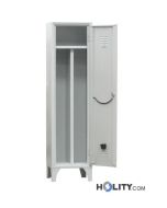Umkleidespind mit Füßen und Trennung sauber/schmutzig h28306