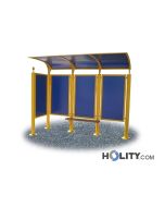 Überdachung Bushaltestelle mit Sitzbank h28706