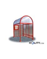 Überdachung Bushaltestelle mit Aushängekasten h28707