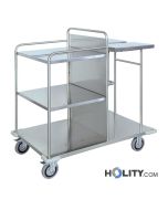 Wäschewagen aus Edelstahl für Krankenhaus h5520