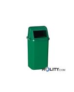 Abfallbehälter aus Kunststoff als Stadtmobiliar h8634