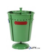 Farbiger Abfallbehälter für die Mülltrennung h140140