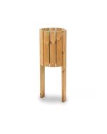 Mülleimer mit Holz für Aussenbereich h35006