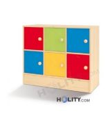 6-türiger-farbiger-Schrank-für-die-Vorschule-h40230