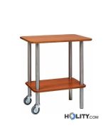 Servierwagen aus Holz und Edelstahl h0930