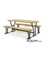 Picknick Tisch mit Bänken h109213