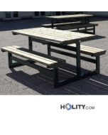 Picknick Tisch inkl. Bänke mit Holzlatten h109214
