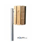 Abfallbehälter mit Holzverkleidung h10954