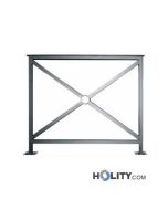 Abgrenzungsbarriere mit Außenrahmen u. mittigem Kreuz h10992