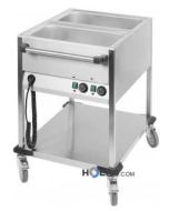 Wasserbad (Bain-Marie) Wagen 2fach GN 1/1 h11031